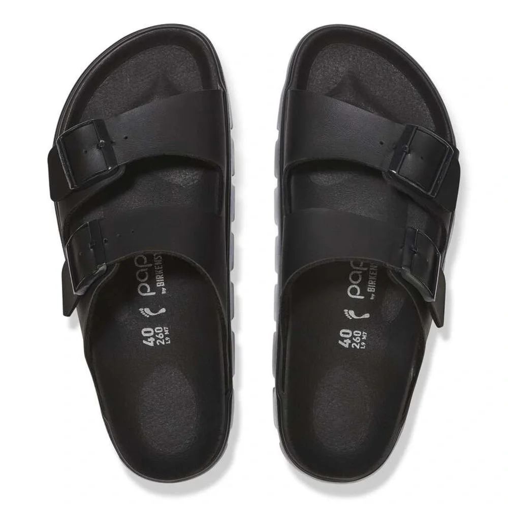 BIRKENSTOCK PAPILLIO ARIZONA CHUNKY BIRKO FLOR SANDALS BLACK 37 6 - Picture 4 of 9